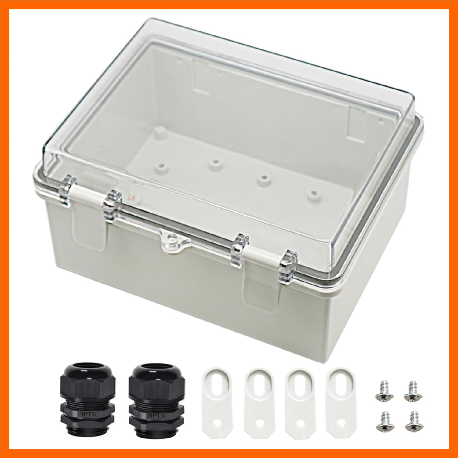 Junction Box ABS Plastic Dustproof Waterproof Electrical Boxes Hinged Shell …