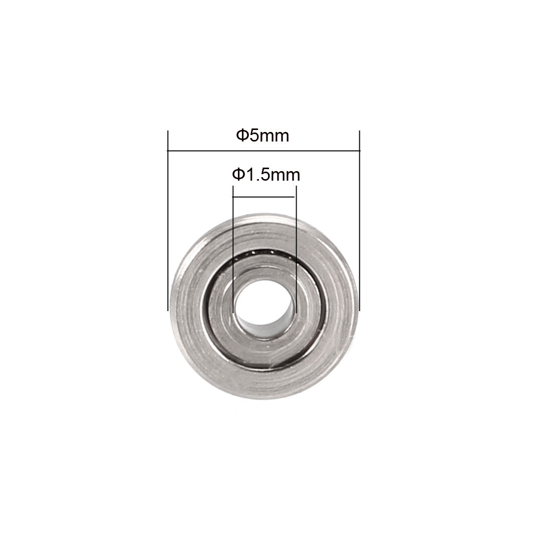 F681XZZ Flange Ball Bearing 1.5x4x2mm for Equipment Shielded GCr15 20Pcs