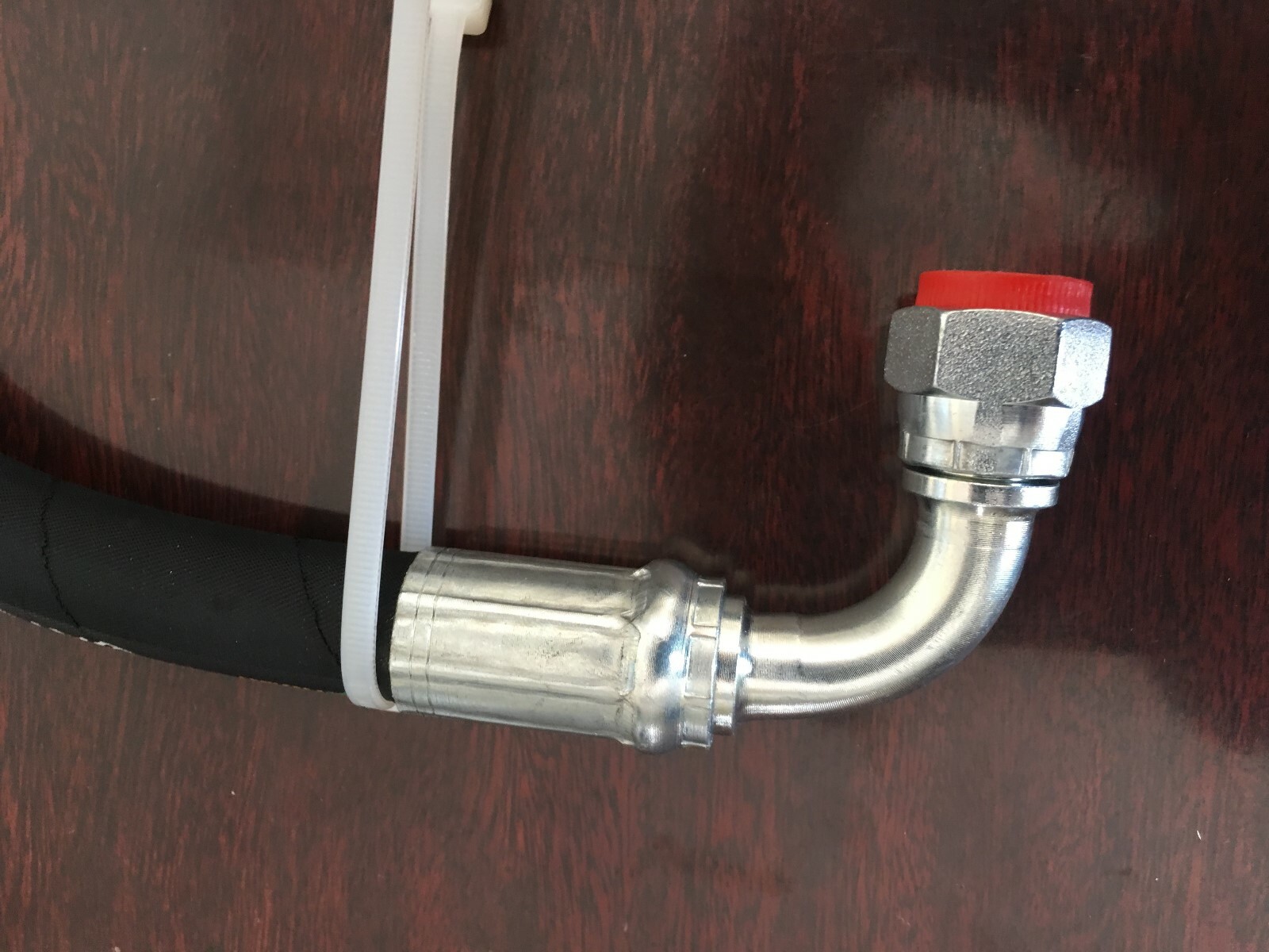 3/8″ x 48″ 2-Wire with 5,000 hydraulic Hose Assembly with 1 straight JIC & 1 90*