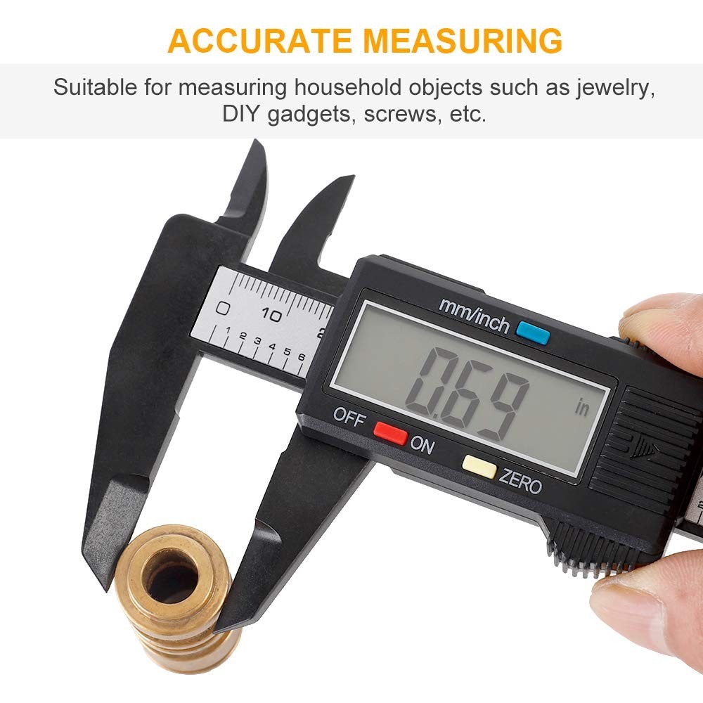 Digital Caliper 6 Inch with Large LCD, Auto-Off, and Unit Conversion