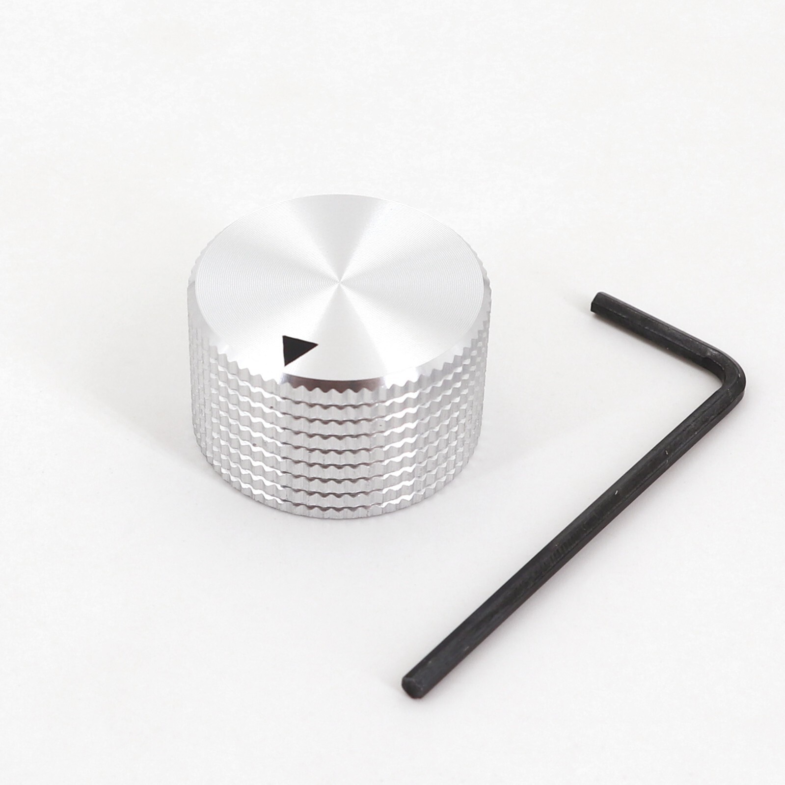 10Pcs Silver 6.4mm 1/4” Aluminum 25 x 15.5mm Amplifier Audio Volume Rotary Knob