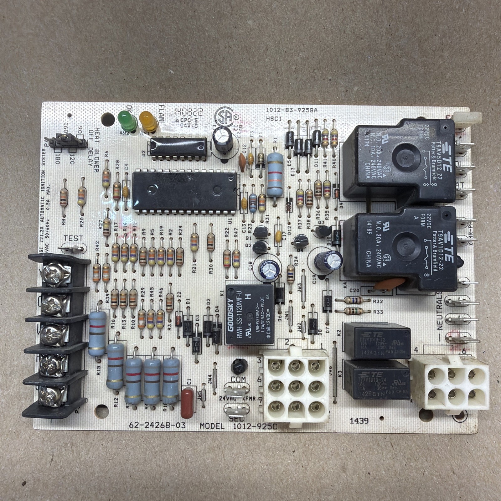 🔥 Furnace Control Circuit Board 1012-83-9258A 62-24268-03 Rheem Ruud 1012-925C