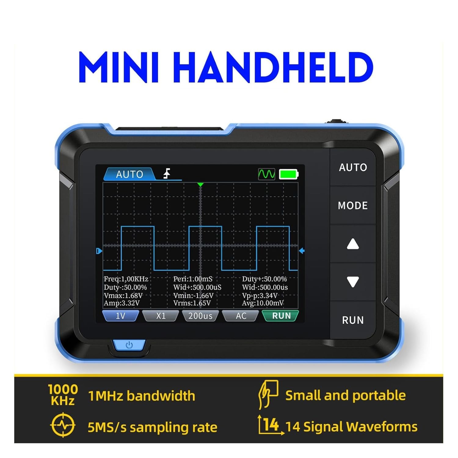 Handheld Digital Oscilloscope Portable Mini DSO for Beginner Repair Teaching