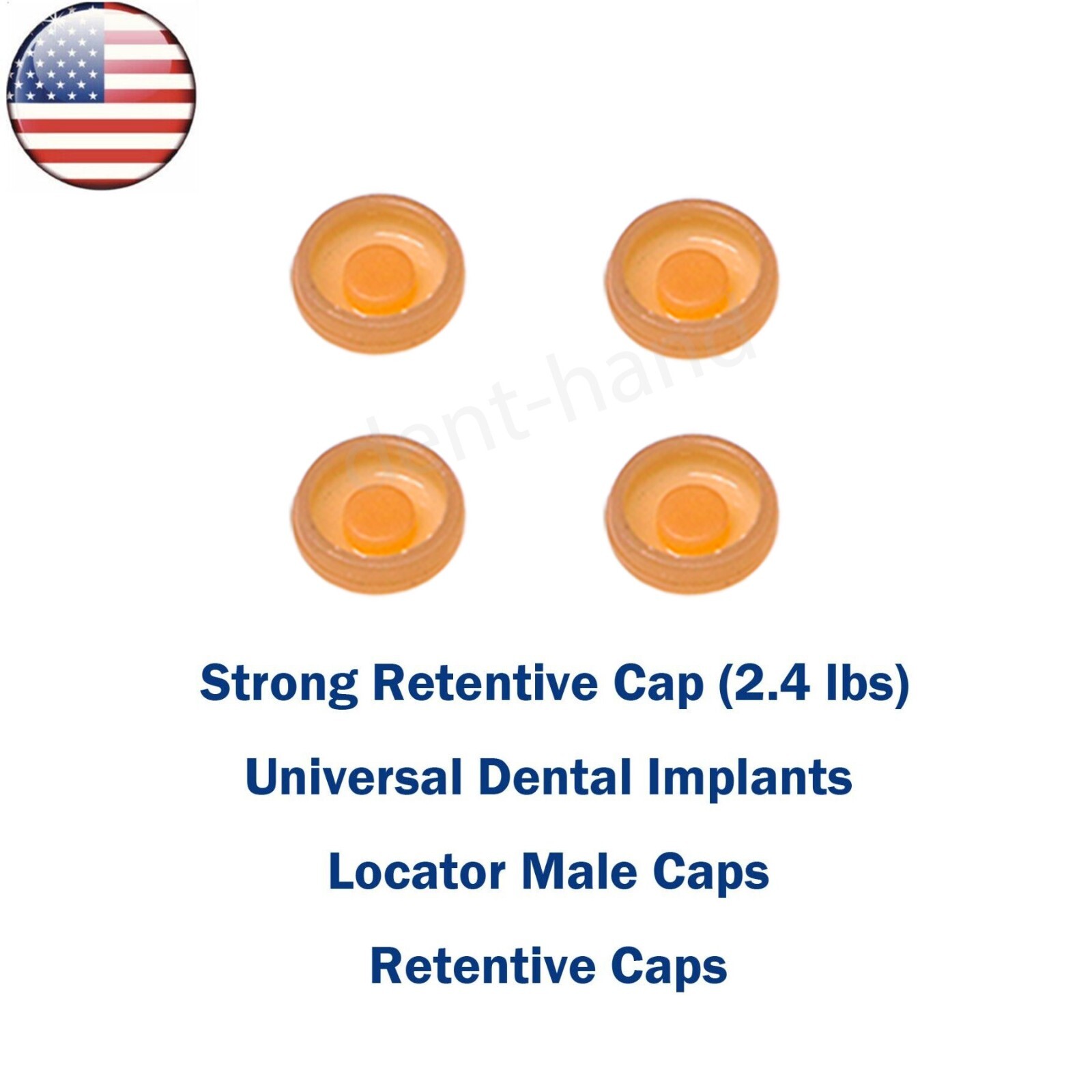 US Dental Universal Overdenture Implant Retention Caps Metal Housing Caps 2.4lbs
