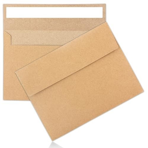 50 Pack Kraft Envelopes 4 X 6 Inch Brown Envelopes,A4 Envelopes, Card Envelopes,