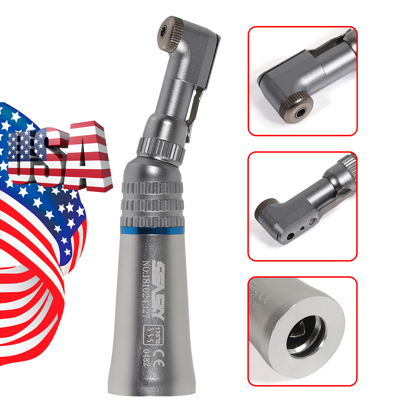 NSK Style Dental Slow Low Speed Handpiece Straight Contra Angle Air Motor 4 /2H