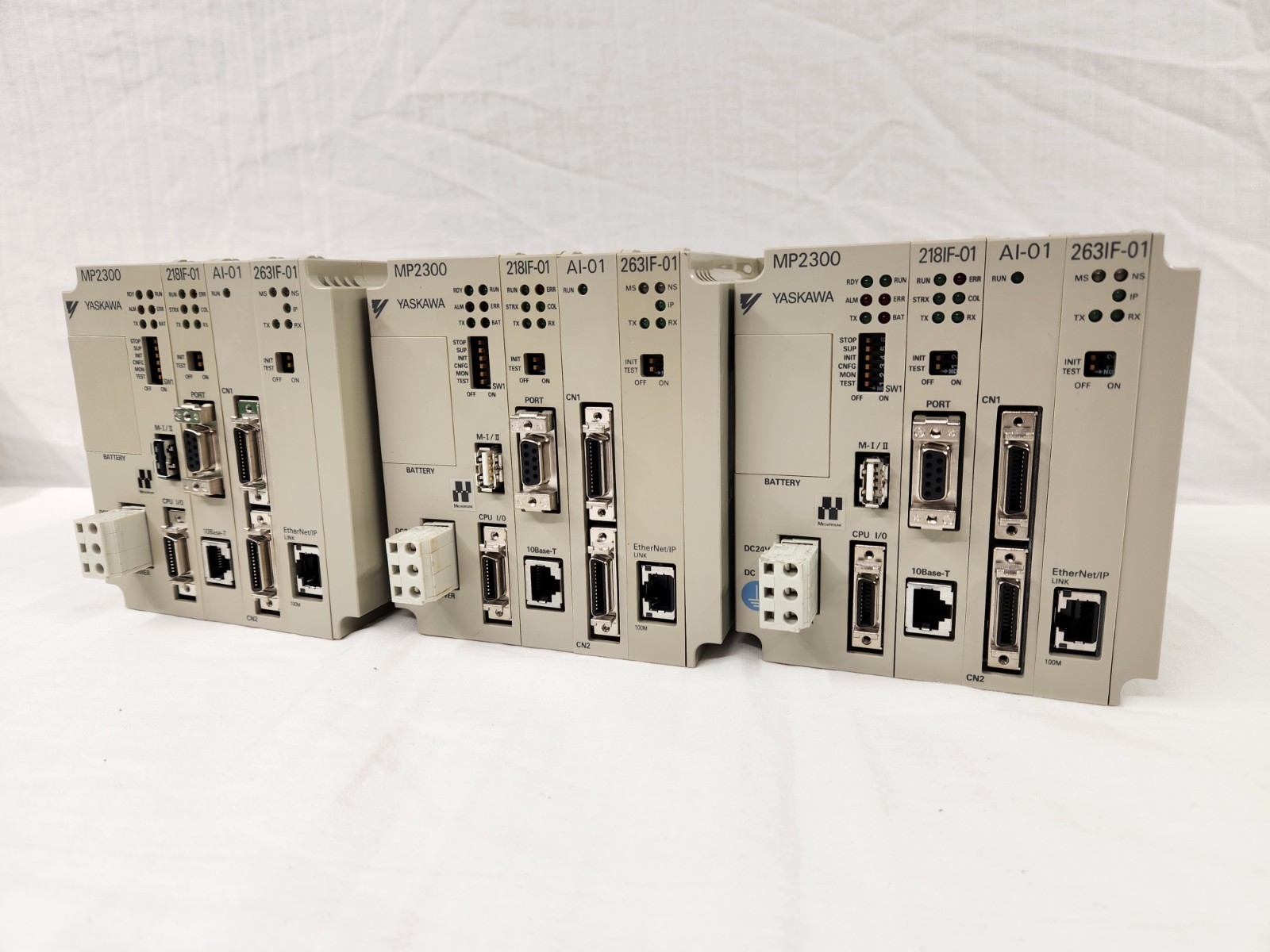 Yaskawa JEPMC-MP2300 Motion Controller CPU Module with 218IF-01/ AI-01/ 263IF-01