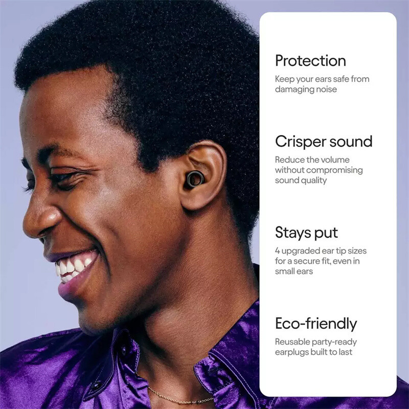NEW Reusable Silicone Ear Plugs Noise Blocking Earplugs For Sleep, Study & Work