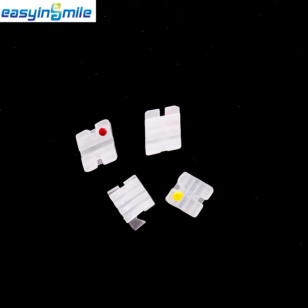 5Packs Dental Orthodontic MINI Ceramic Brackets Roth 022 3.4.5 Hook EASYINSMILE