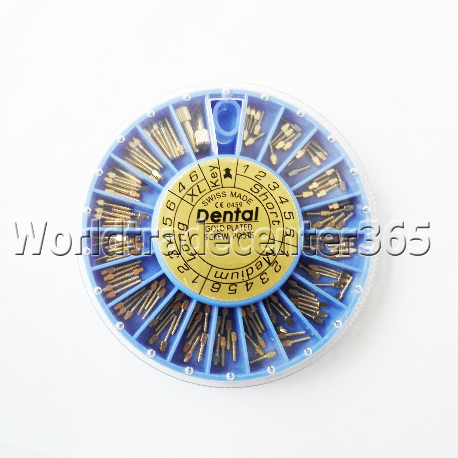 Dental 120Pcs Assorted Conical Screw Posts Kits Refills 24K Gold Plated Nordin