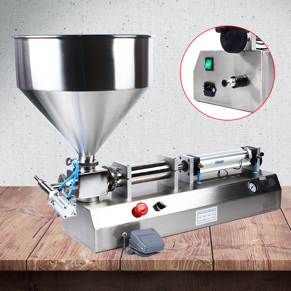 100-1000ml Paste Liquid Piston Filler Heating Filling Machine Single Nozzle 110V