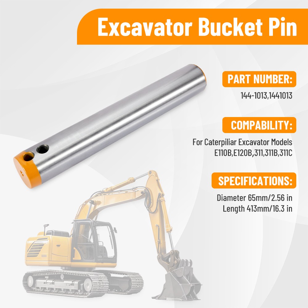 Excavator Bucket Pin 144-1013 L:16in For CAT 311 311B 311C E110B E120B New