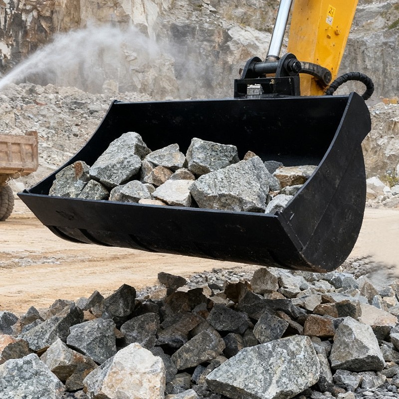 11-in-1 Mini Excavator Attachment Set: From Rakes to Buckets & Quick Coupler