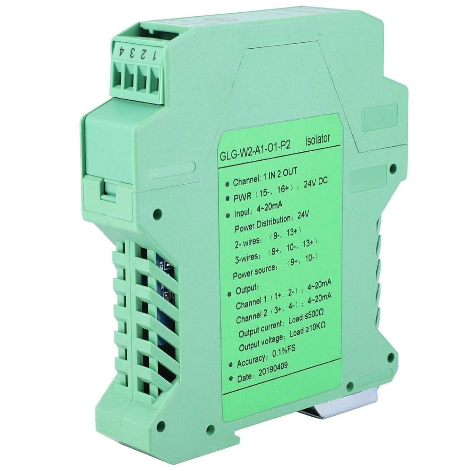 Analog Signal Isolator 4-20mA 0-10V 0/1-5V Transmitter Isolation Converter DC24V