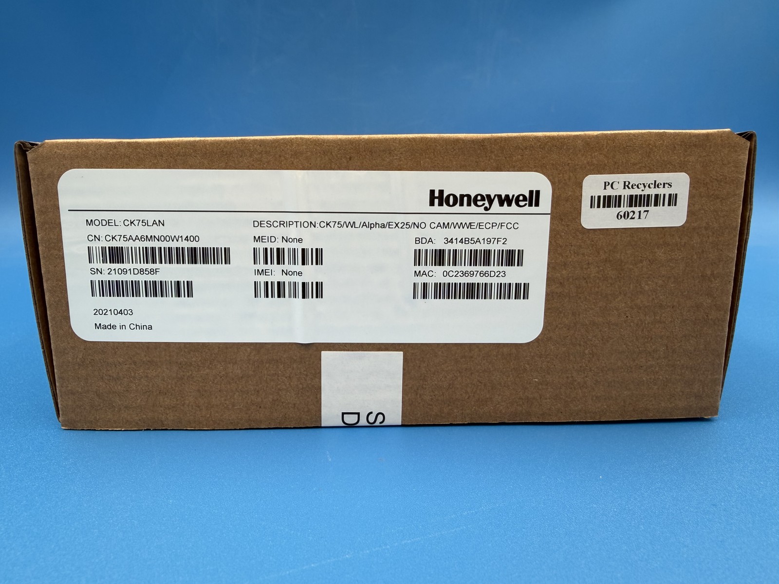 NEW Honeywell CK75LAN Mobile Handheld Computer CK75AA6MN00W1400