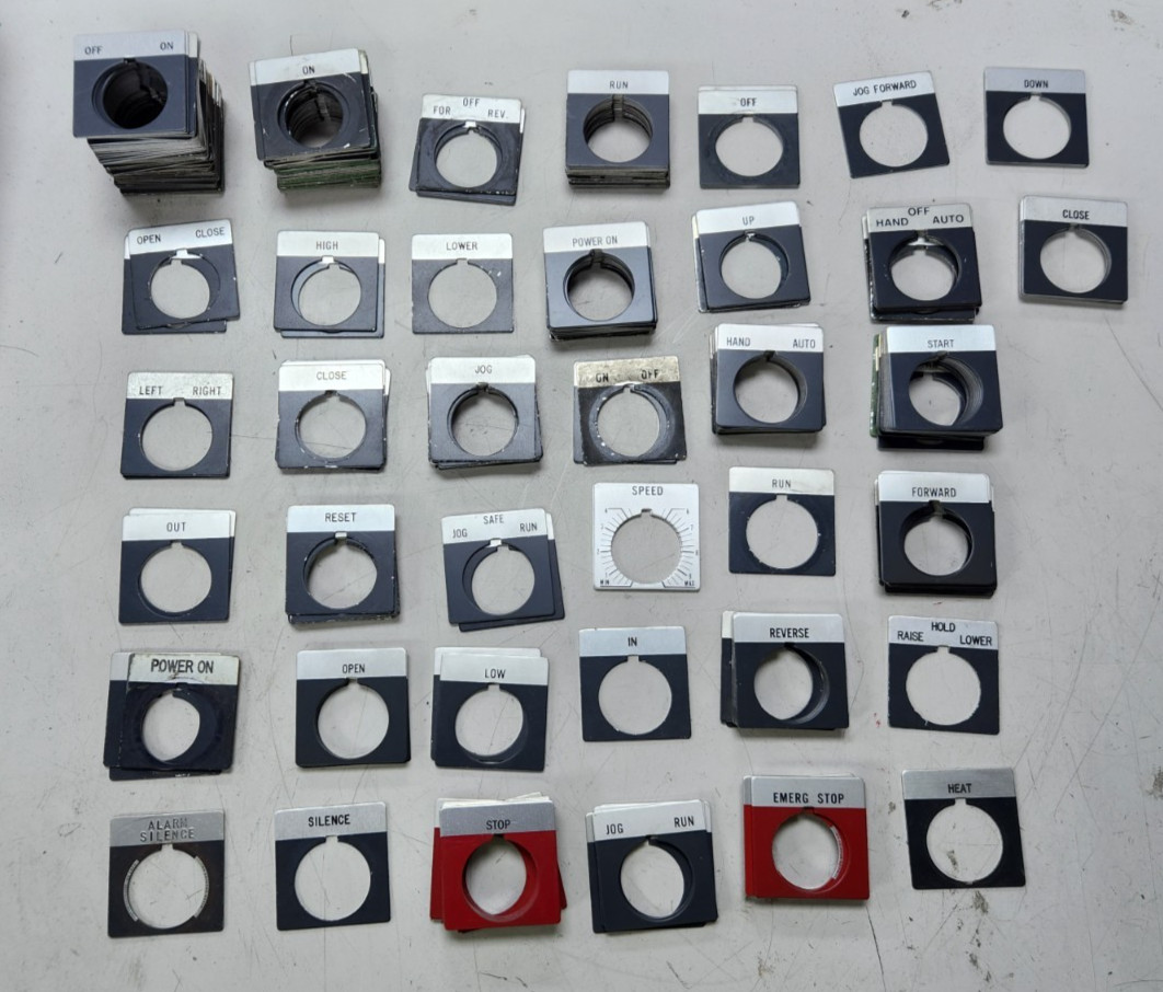 😎 ALLEN BRADLEY 800T ALUMINUM LEGEND PLATES 30MM – CHOOSE YOUR PLATE