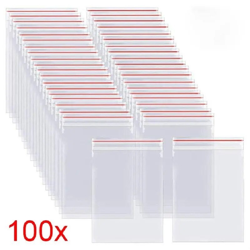 Grip Seal Bags Self Resealable Grip Poly Plastic Clear Zip Lock MIX 2 Mil 2ML
