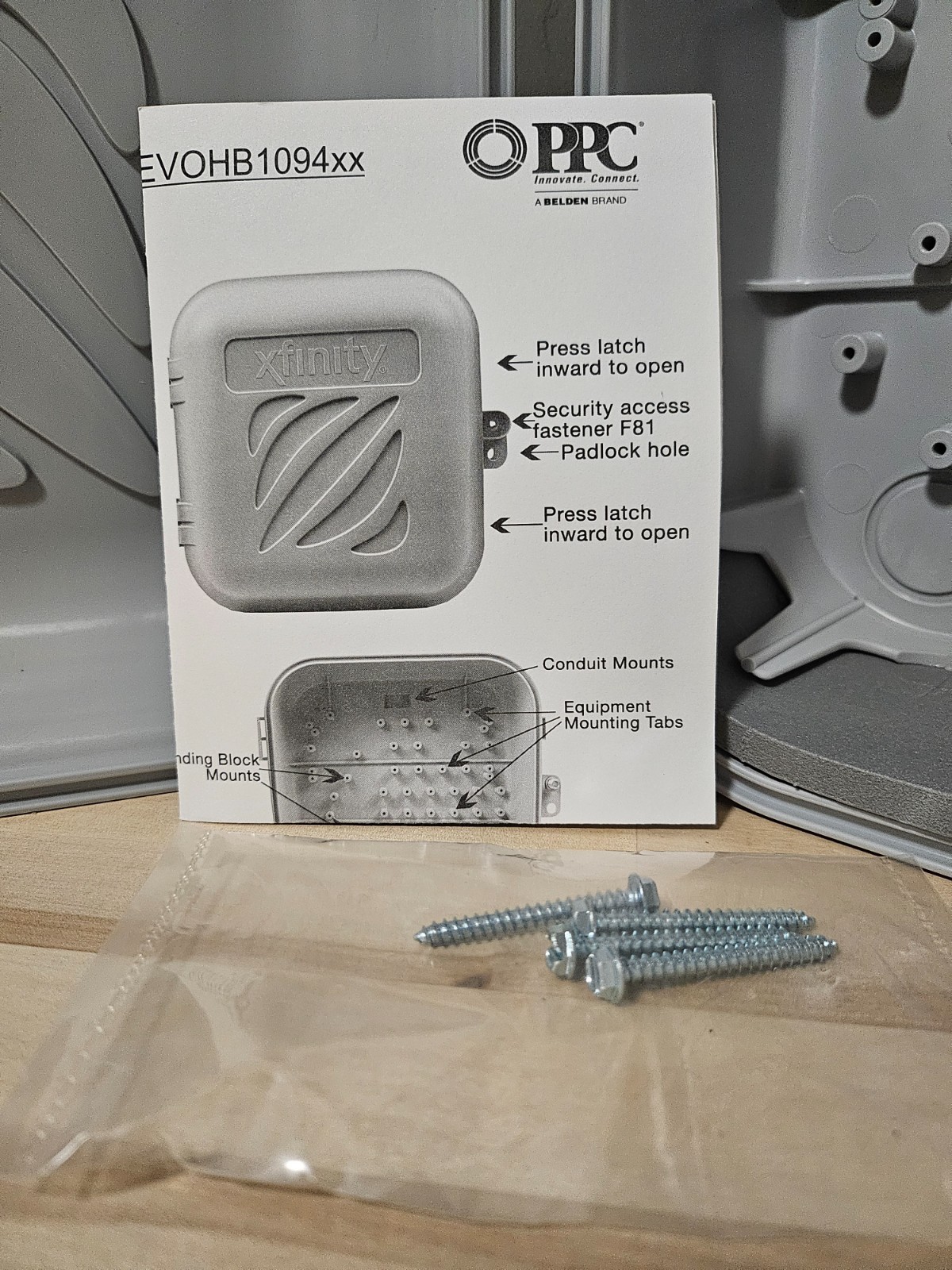 Xfinity Outdoor House Box Weatherproof Enclosure Coaxial Cable PPC EVOHV1094xx