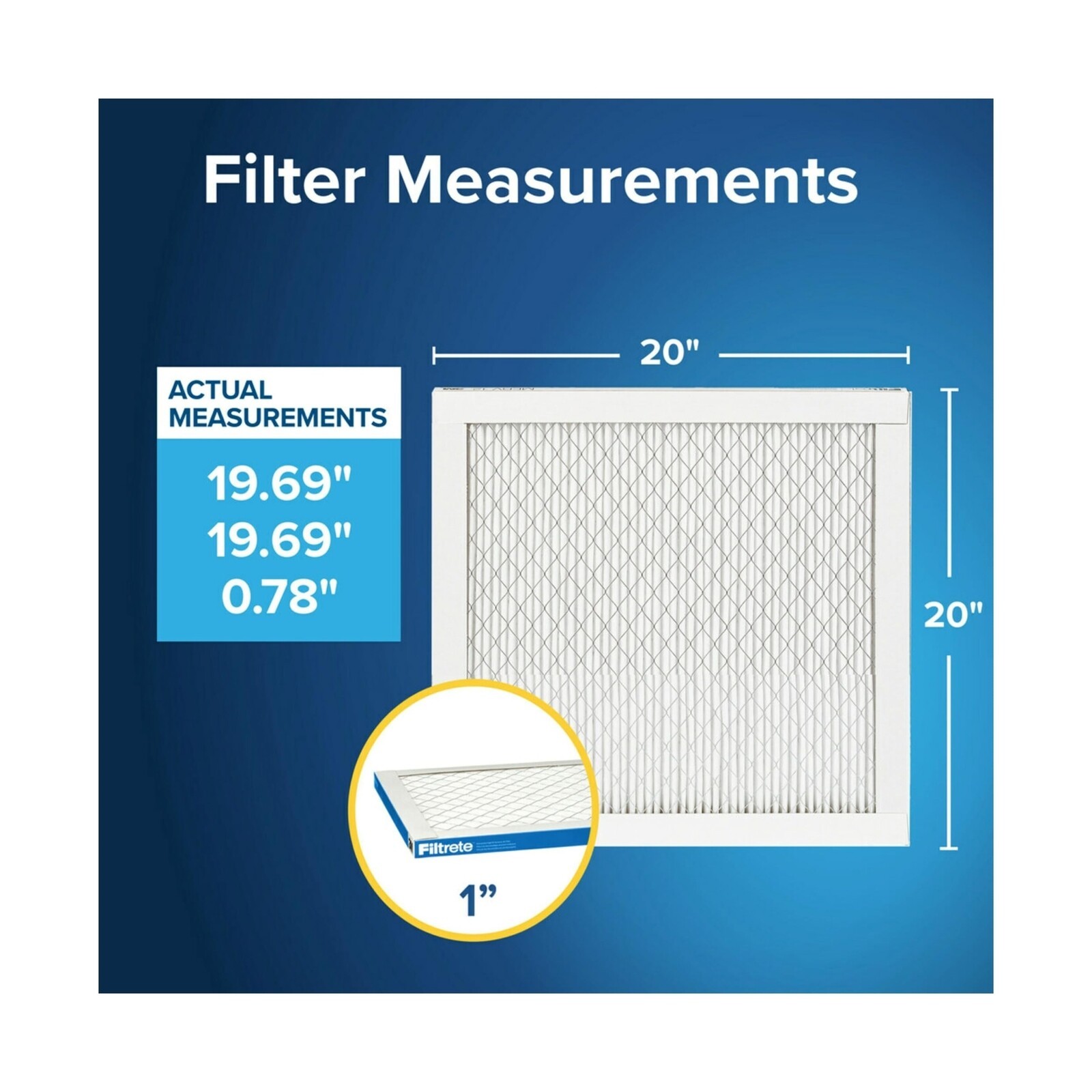 20x20x1 AC Furnace Air Filter,MERV 13,MPR 1900,Premium Allergen, Bacteria 4-Pack