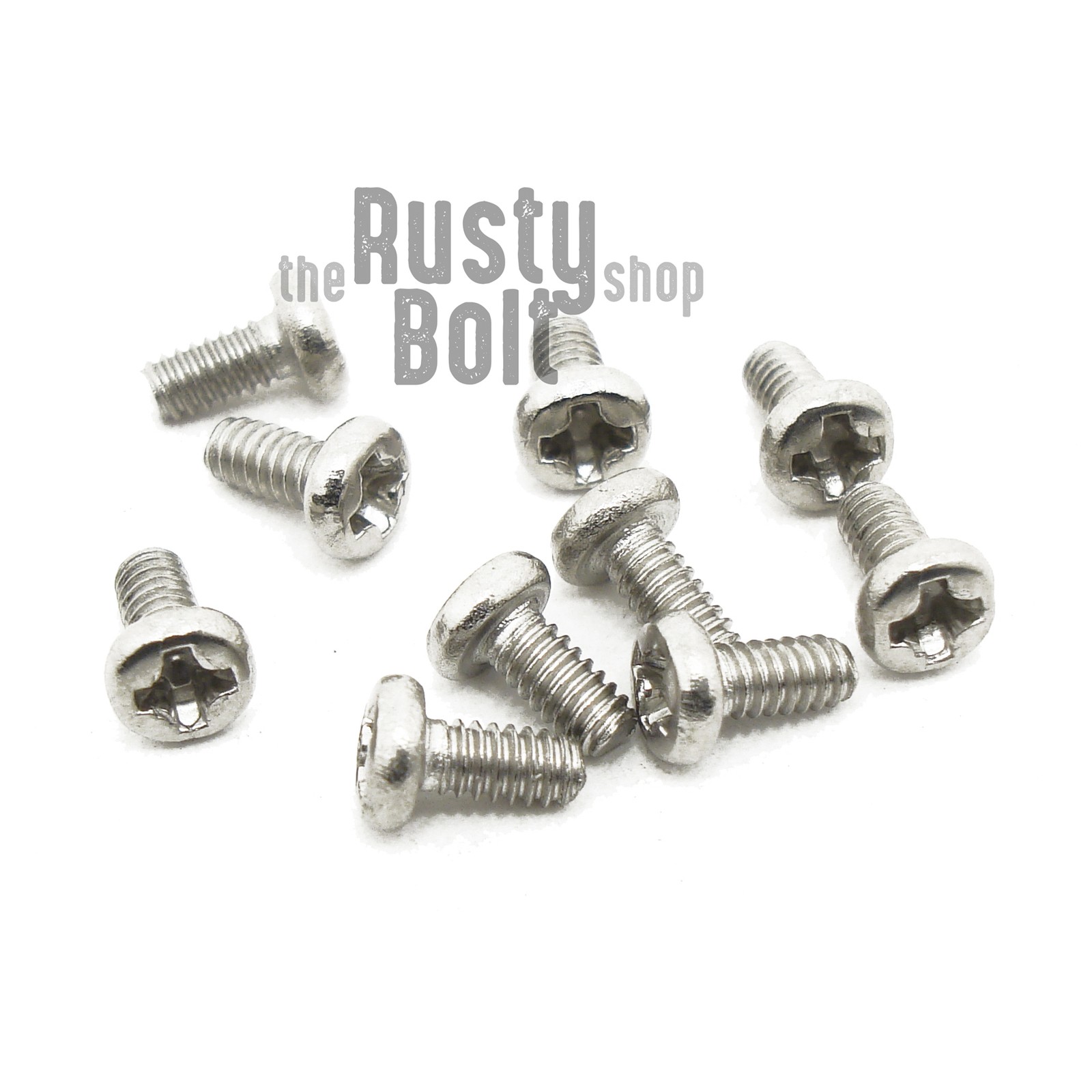M2 x 4mm, Phillips Pan Head Screws, Steel, Nickel Plated