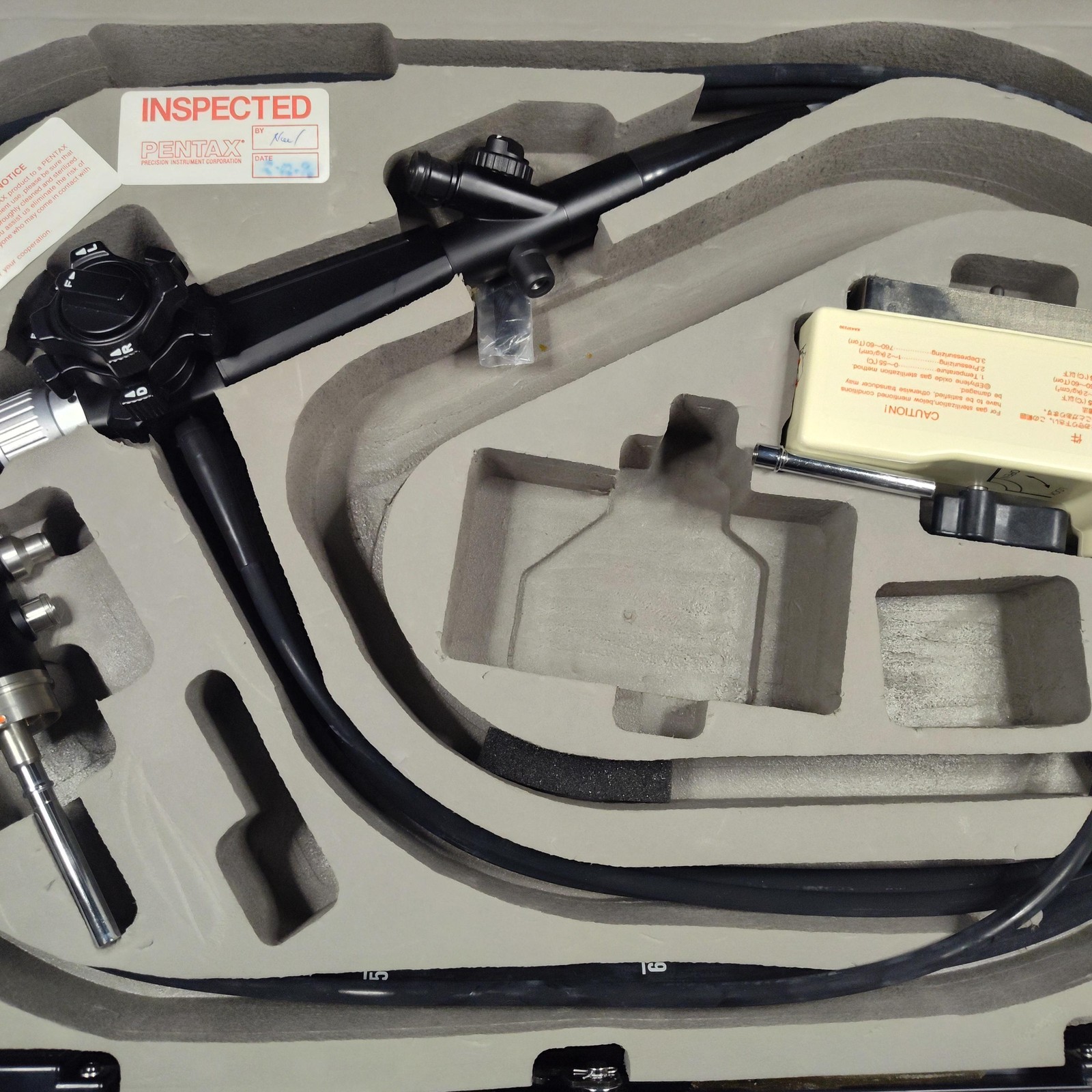 Vintage Pentax Fiber Ultrasoundscope Flexible Endoscope W/ Hard Case Black Unit