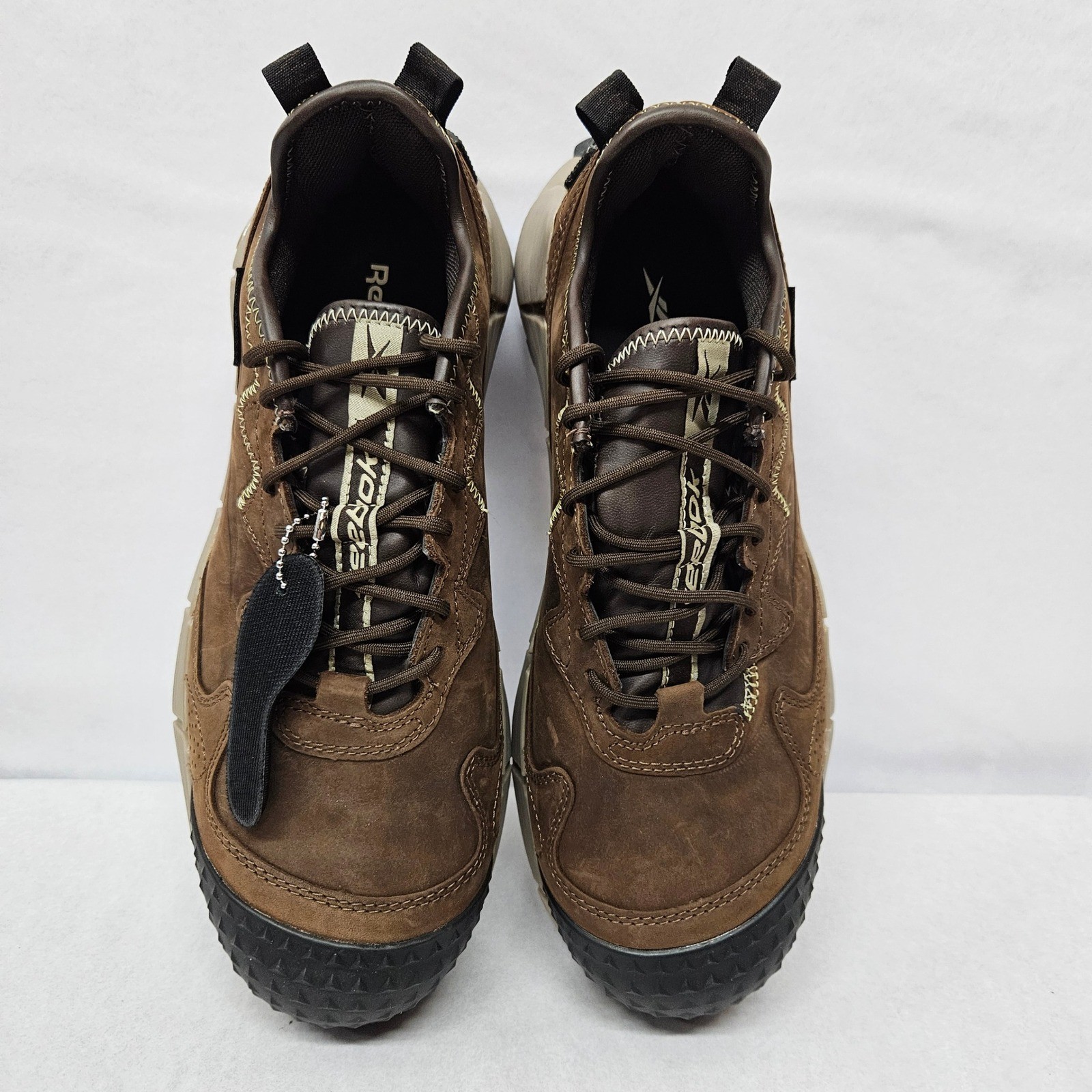 Reebok Men’s Zig Kinetica Edge II Work Safety Shoes RB3020 Brown Leather Sz 8