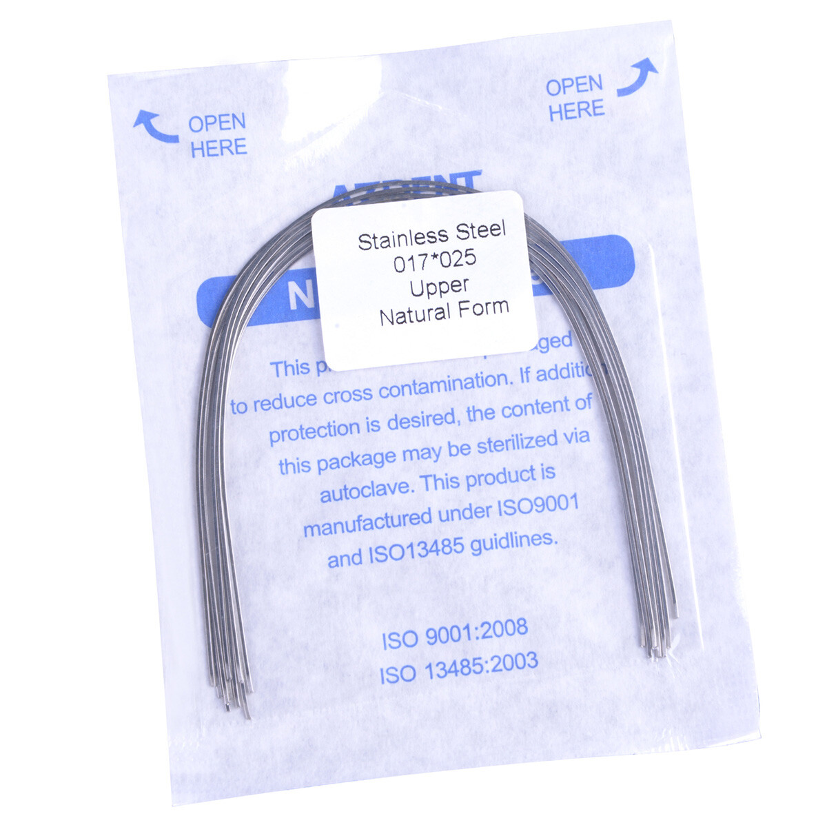 AZDENT Dental Orthodontic Stainless Steel Rectangular Arch Wires Natural Form