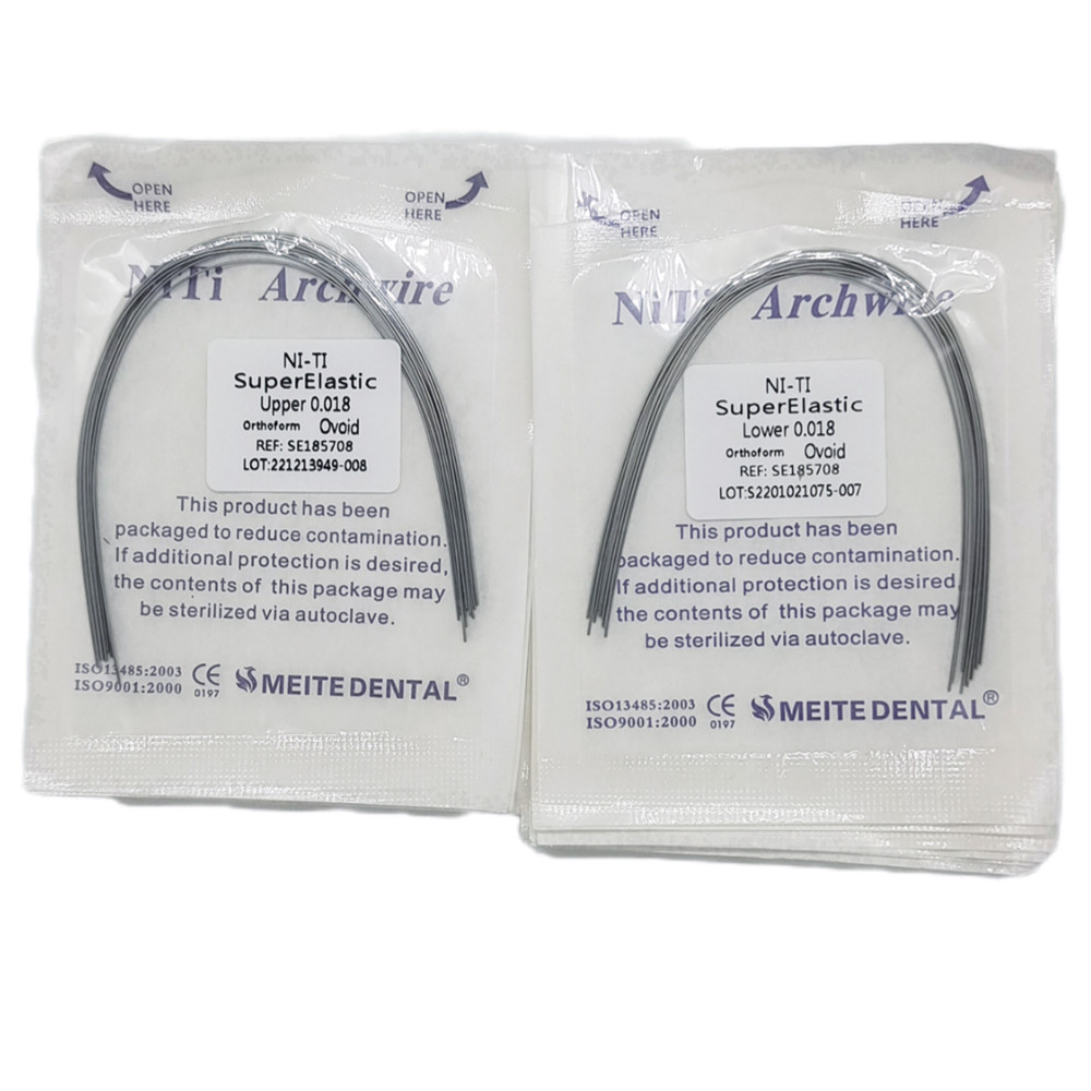 100Packs Dental Ortho Arch Wires Super Elastic Niti Round 012~020 Upper&Lower