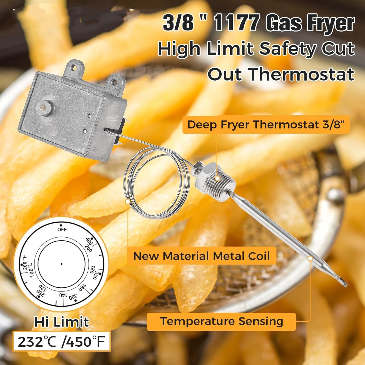 3/8″-18NPT High Limit Switch Safety Thermostat for Imperial Fryer IF-BL IRFS IFS