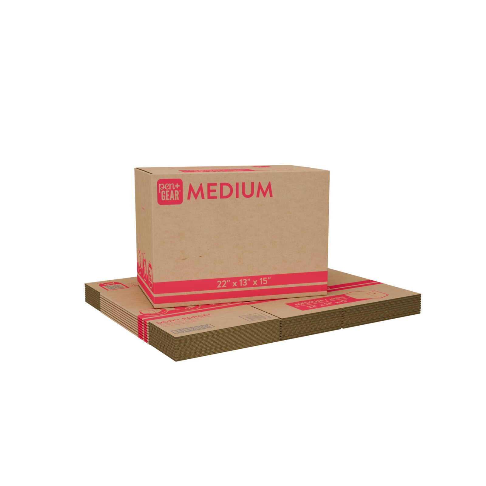 (10 pack) Pen+Gear Medium Moving Boxes, 22 in. L x 13 in. W x 15 in. H, Kraft