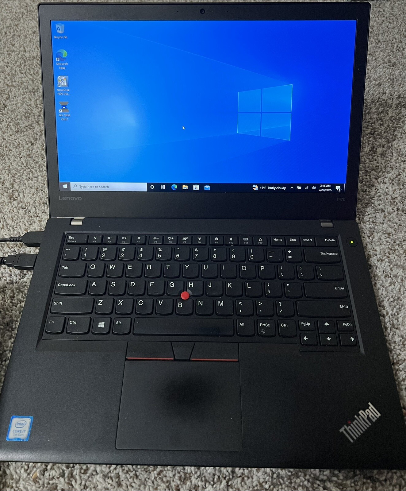 Thermo Nanodrop 1000 with Win10 Lenovo Touch Screen Laptop with 6-month warranty