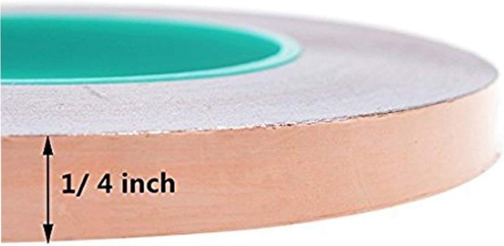 Copper Foil Tape with Double-Sided Conductive 1/4inch X 21.8yards- EMI Shield…