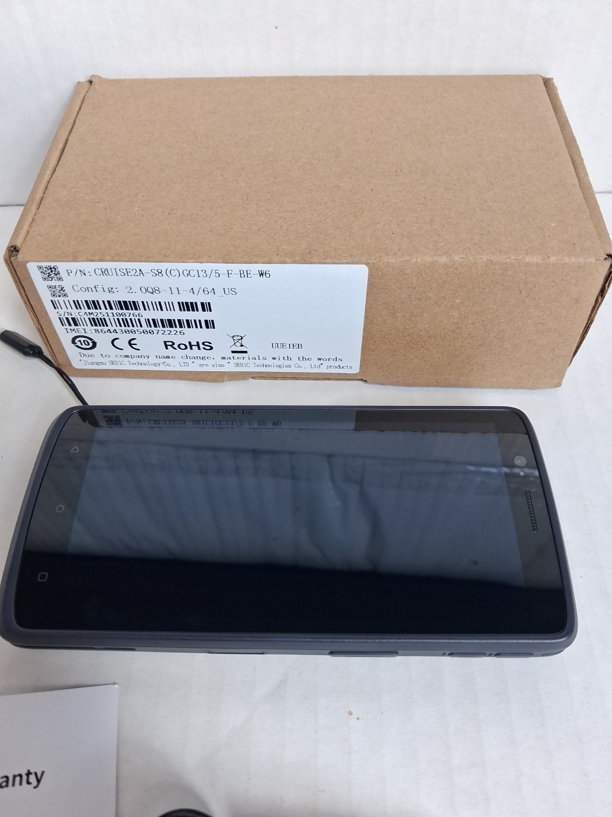 SEUIC CRUISE2 Rugged Android Barcode Scanner, Mobile Computer P/N Cruise2A-S8