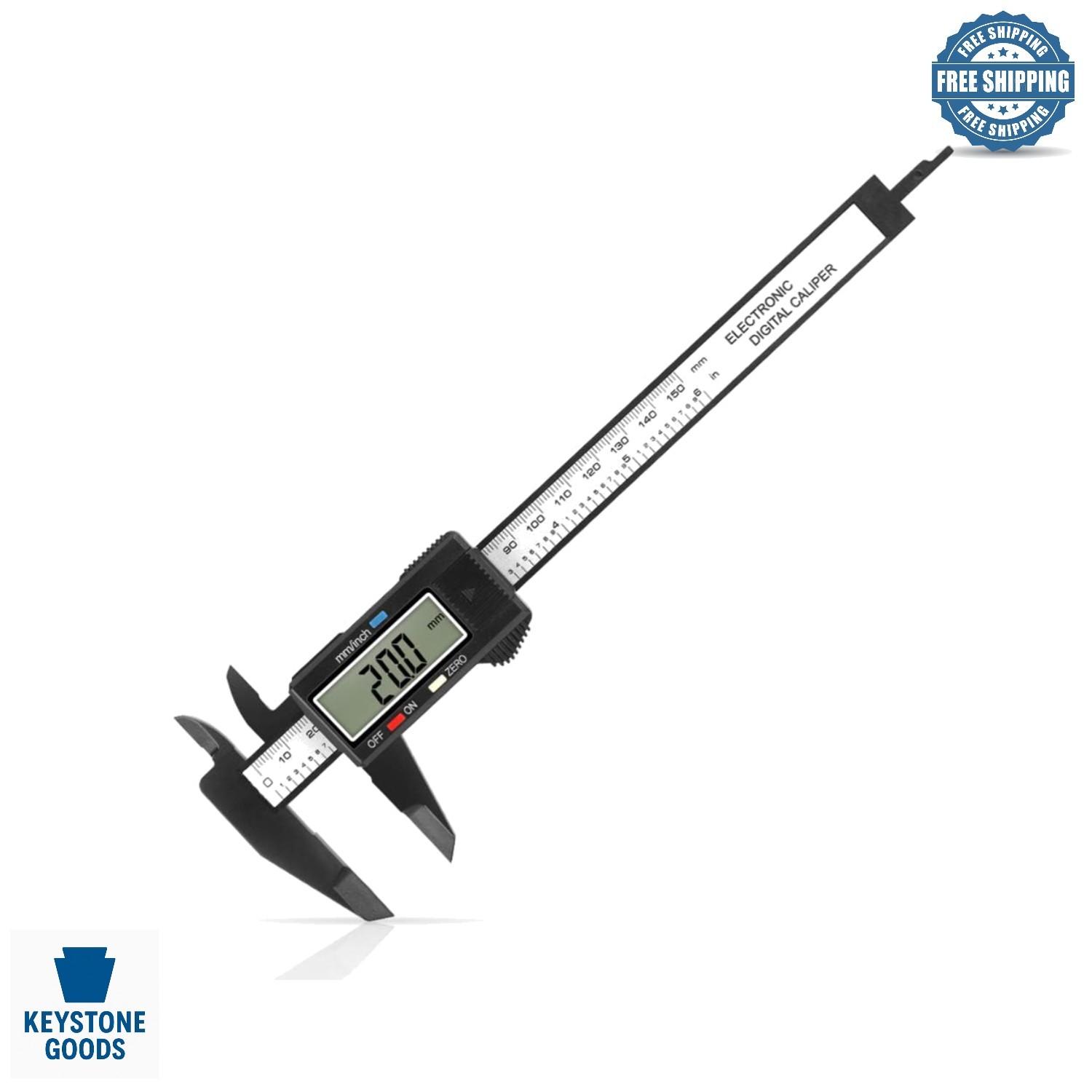 Digital Caliper 6 Inch with Large LCD, Auto-Off, and Unit Conversion