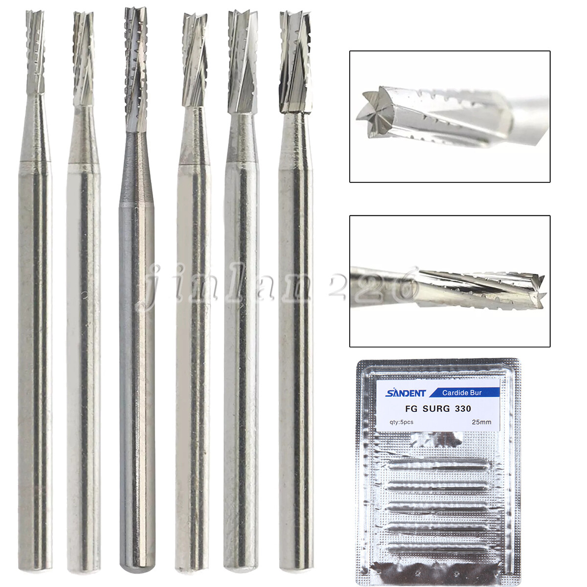 5-50* Dental Carbide Oral Surgical Round Burs FG2 4 8 Long Surgery Friction Grip