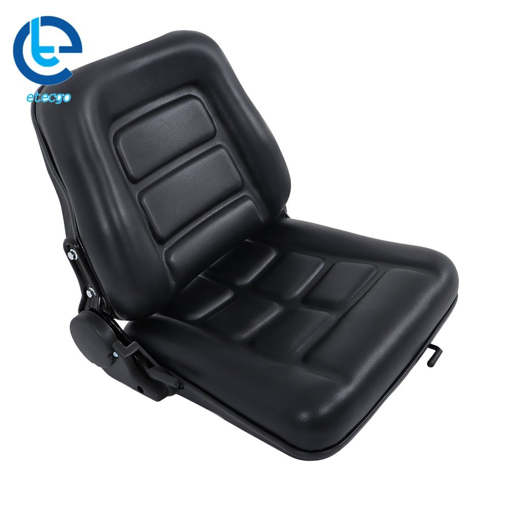 Forklift Tractor Seat Durable Adjustable Backrest Slide PVC Leather Suspension