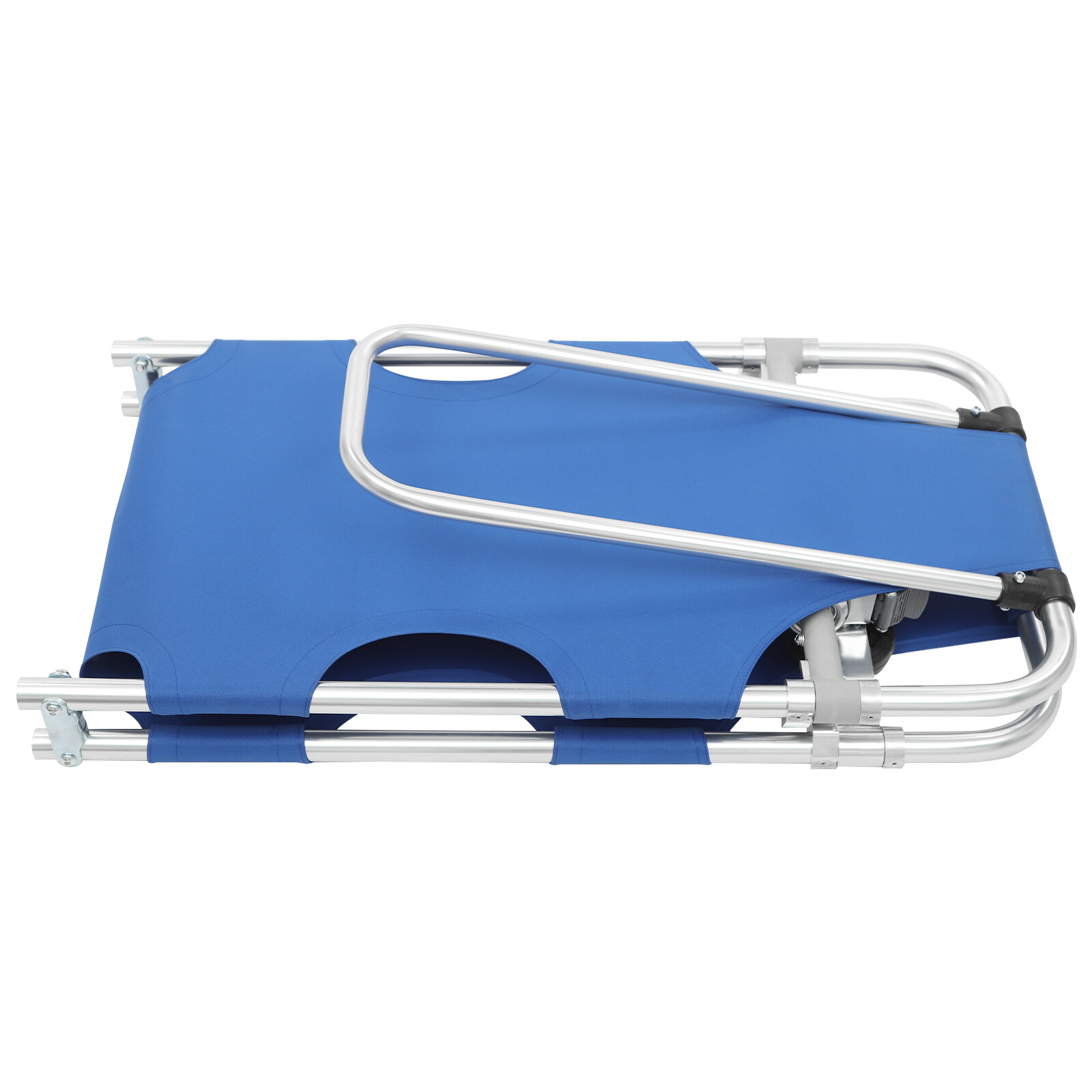 350lbs Folding Stretcher for Medical Emergency with Trolley 4 Wheels & Straps