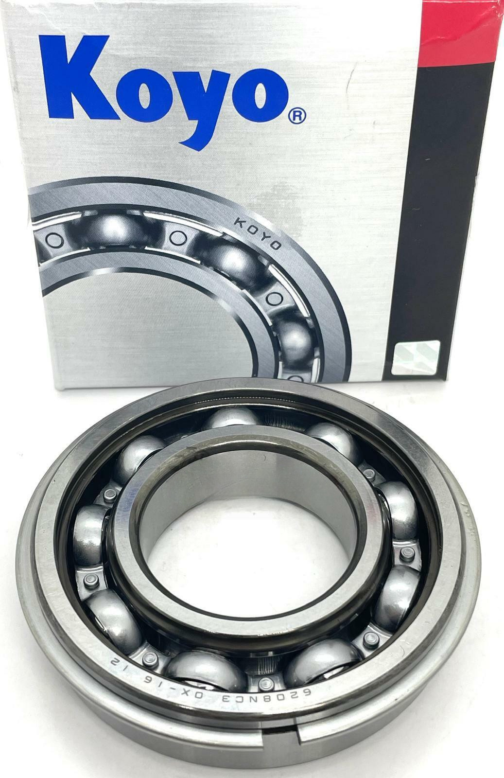 KOYO JAPAN 6208 NR BALL BEARING, OPEN TYPE, NO SEALS + SNAP RING 40x80x18mm