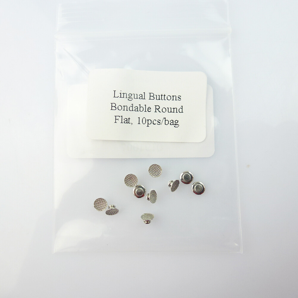 10PCS Orthodontic Lingual buttons Round/Rectangle Direct Bond Eyelets mesh base