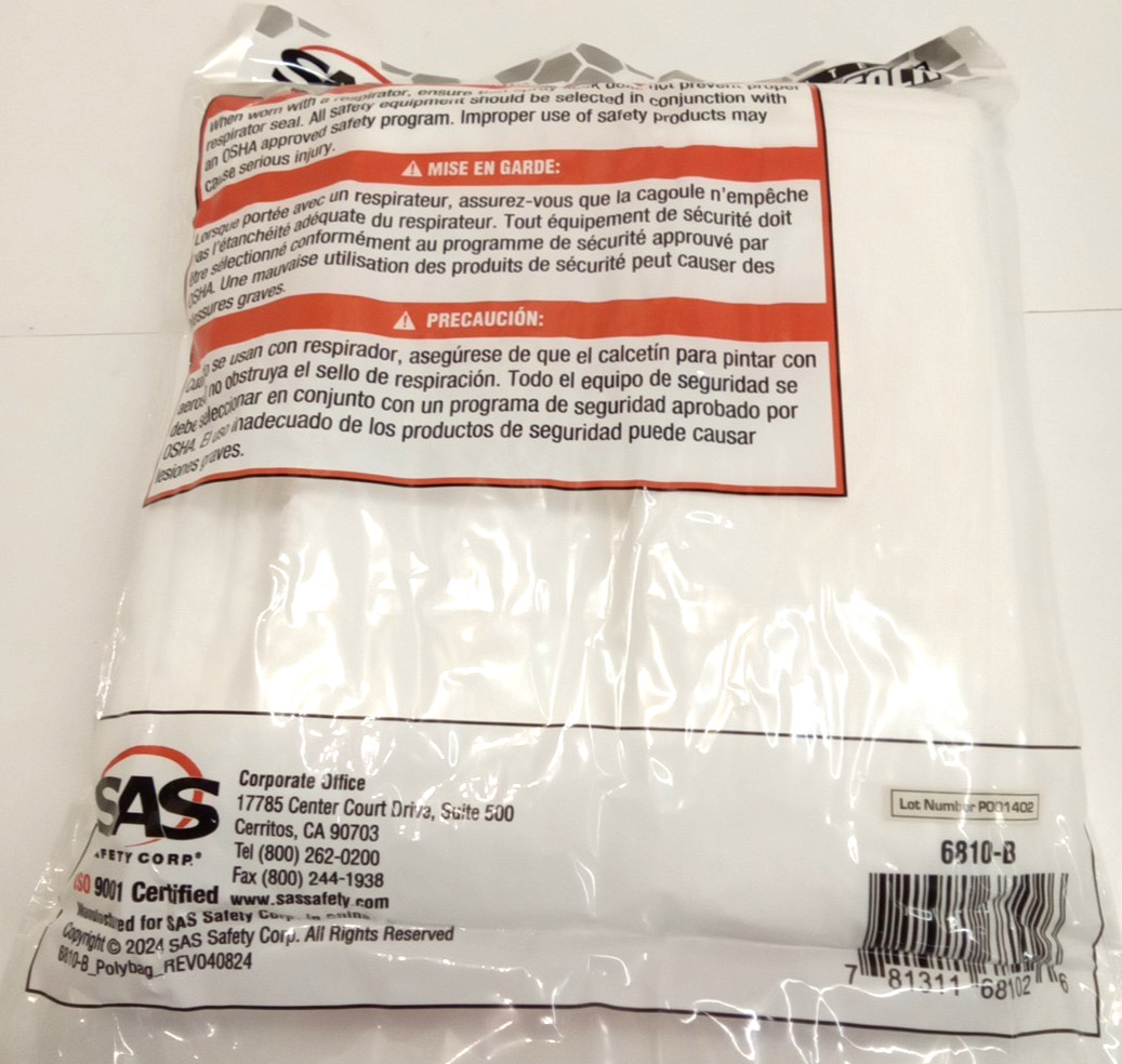 SAS Safety 6810-B Painter’s Spray Sock Cotton Blend One Size Fits All 12pk