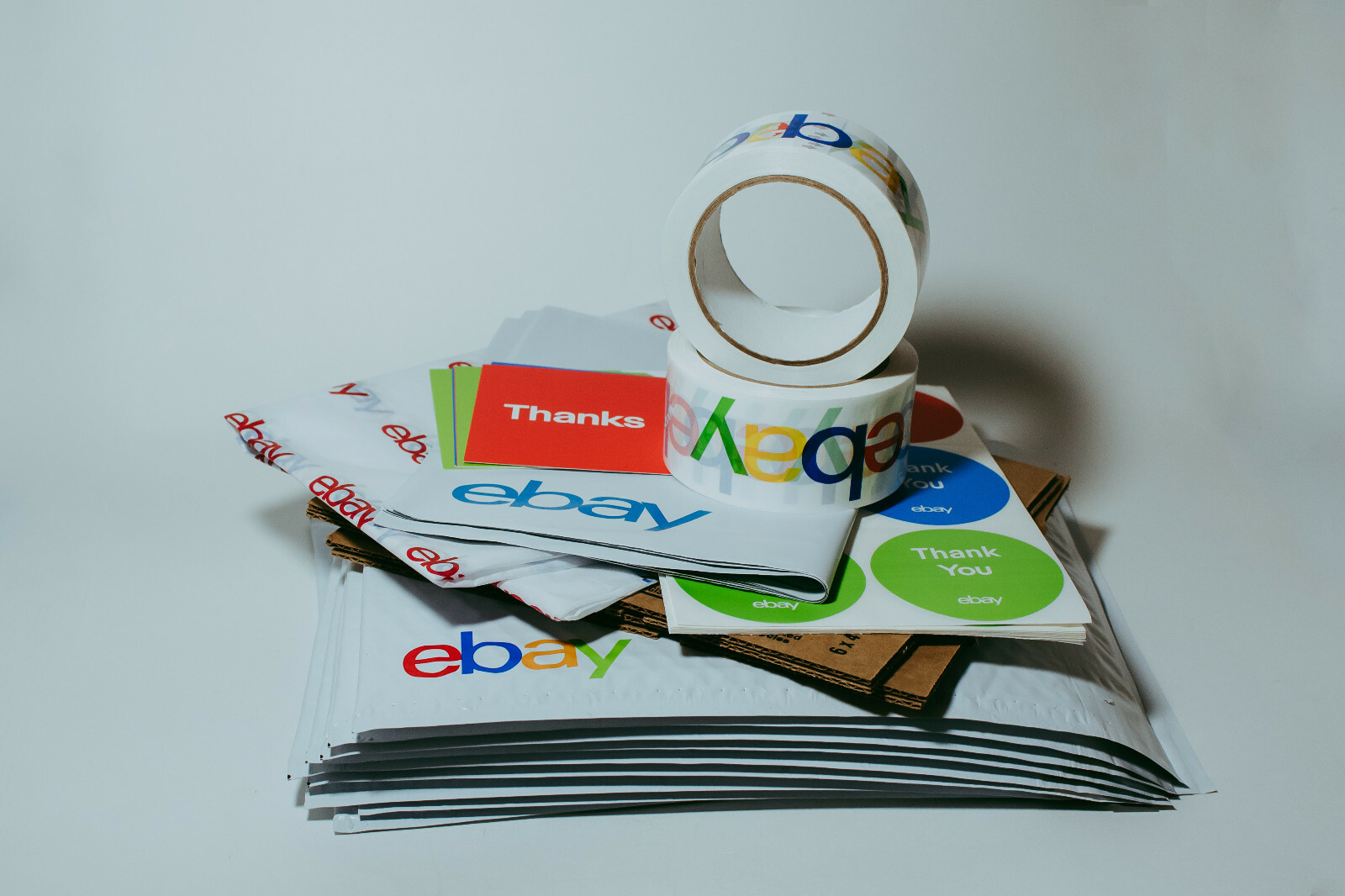 78 Ebay Branded Shipping Supplies Kit Boxes Lg Poly Tape Tissue Postcards MORE