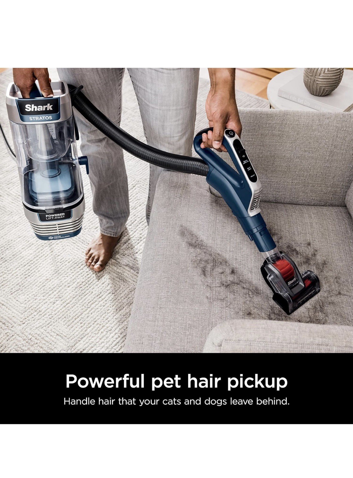 Shark Stratos Powered Lift-Away Upright Vacuum, HEPA, DuoClean, Pet Tools, LED