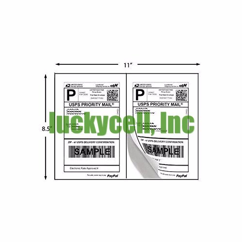(200) 8.5 x 5.5 Wood Free Shipping Half-Sheet Self-Adhesive eBay PayPal Labels