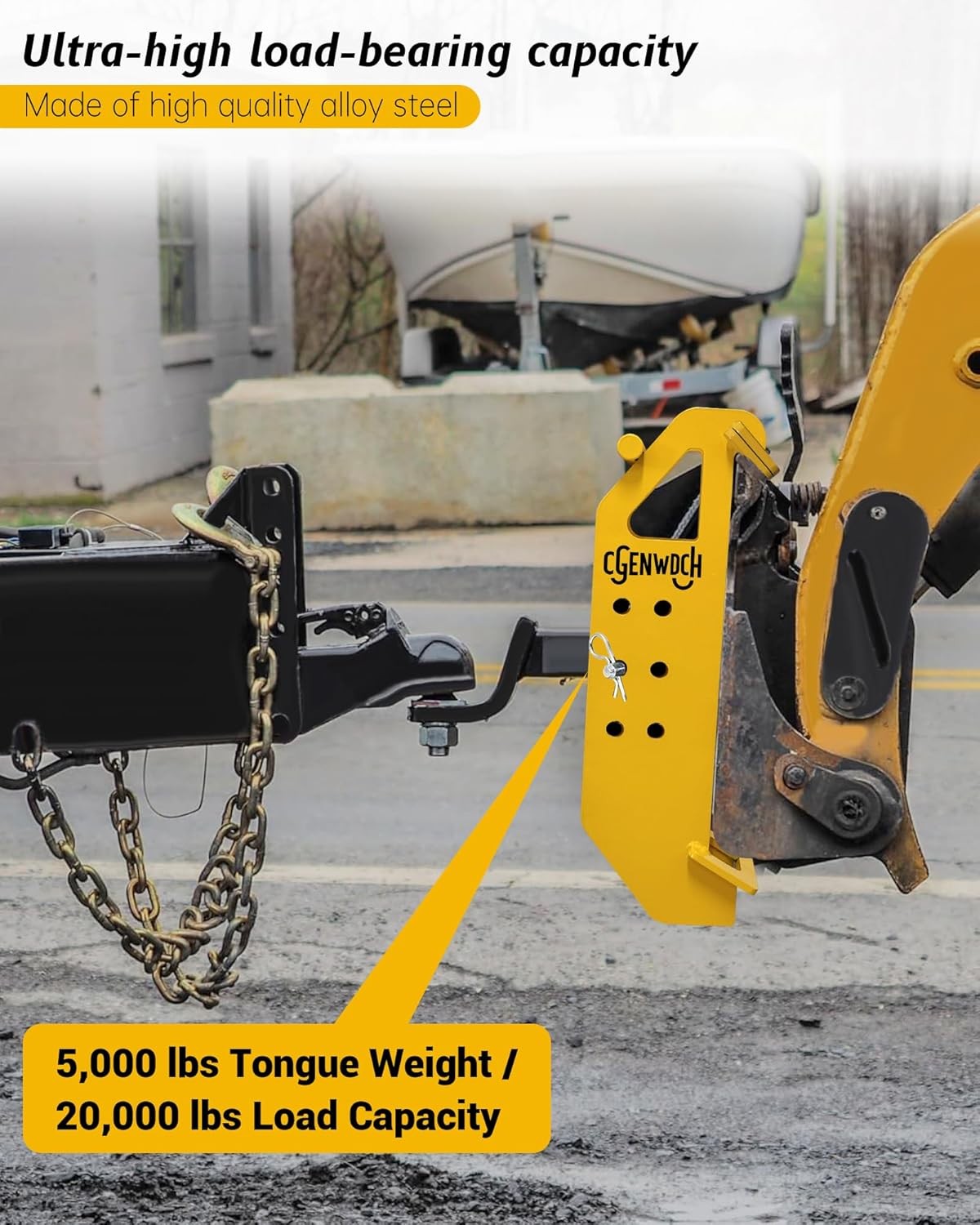 New Upgrade Hitch Attachment for Skid Steer, 5000/20000 lbs Load Capacity