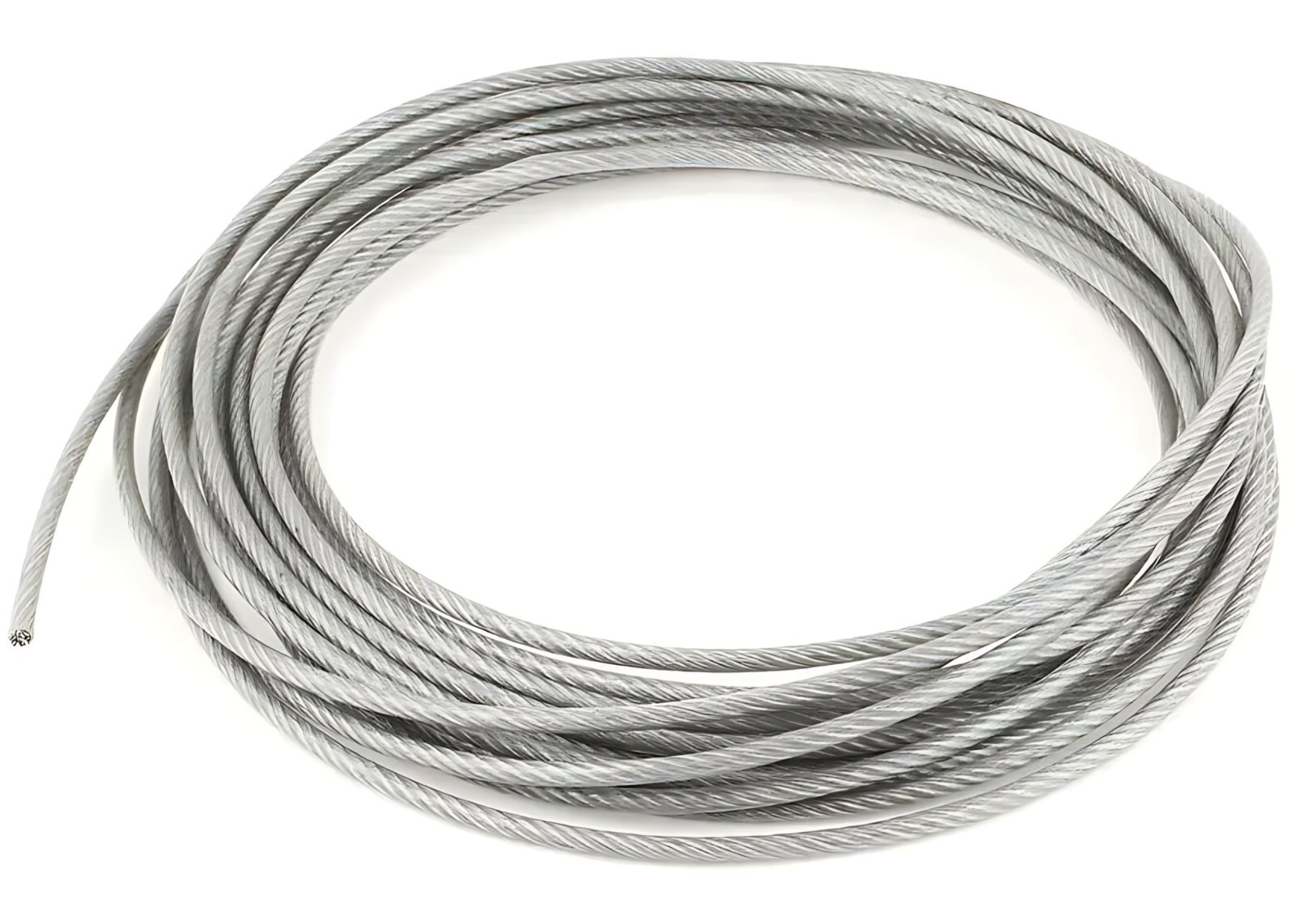 Clear Vinyl Coated Stainless Steel 304 Cable Wire Rope 7×19 3/16″ thru 1/4″
