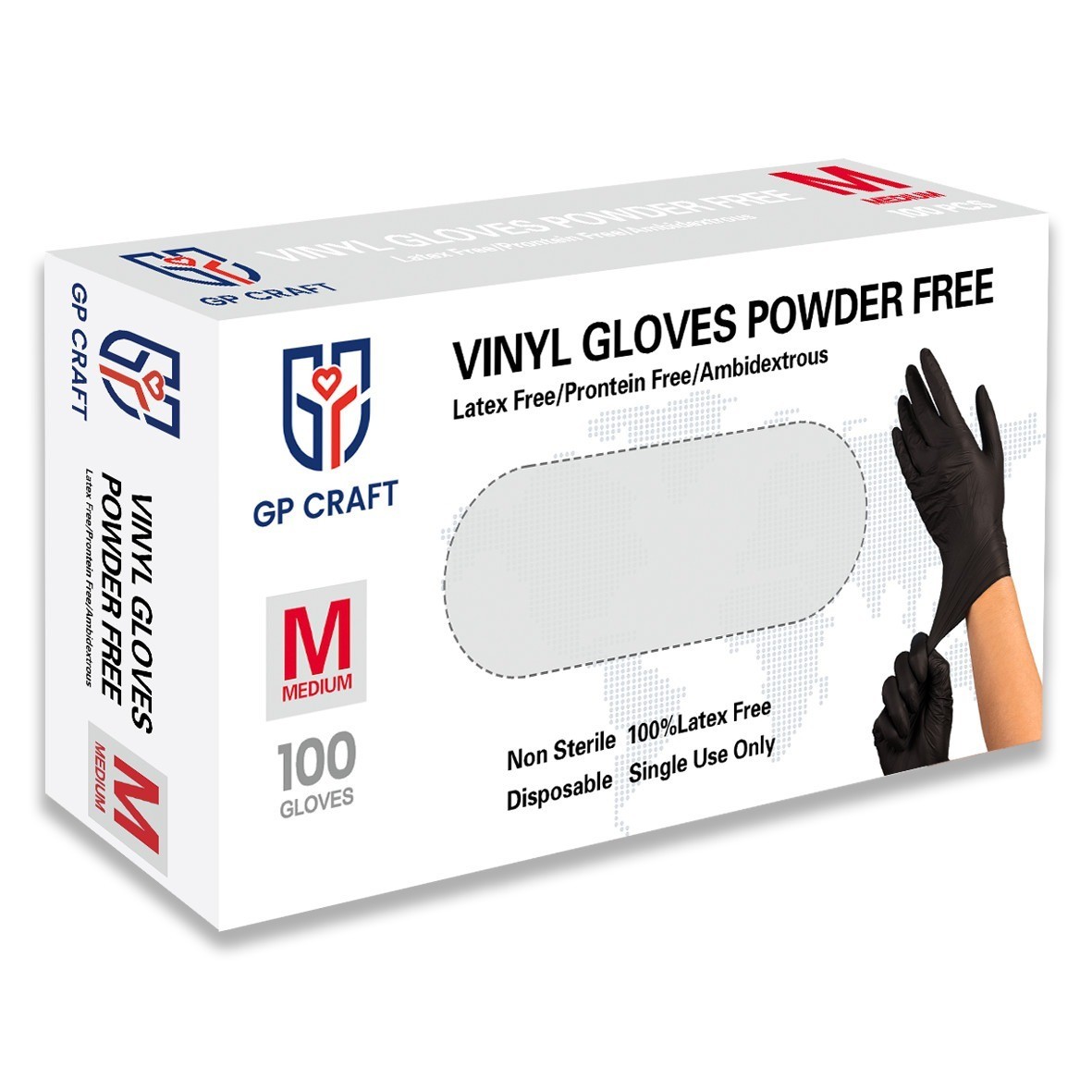 Black Vinyl Gloves: Food Grade, Latex & Powder-Free (100-Count)