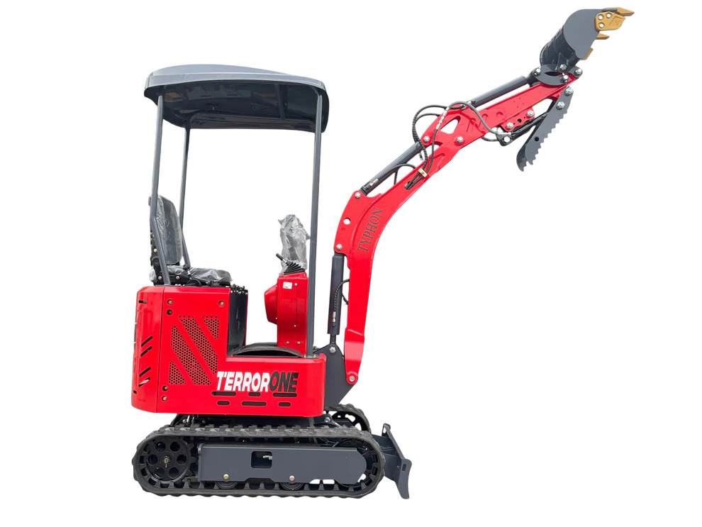 Mini Excavator TYPHON TERROR ONE STORM 1 Ton 13.5 hp B&S engine 13 Attachments