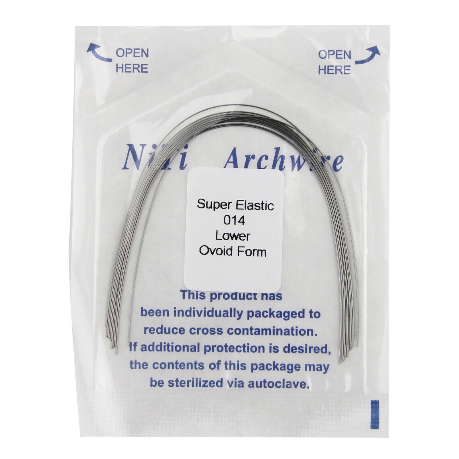 100Pcs Dental Orthodontic Arch Wire Super Elastic NiTi Round Ovoid Form 012-020