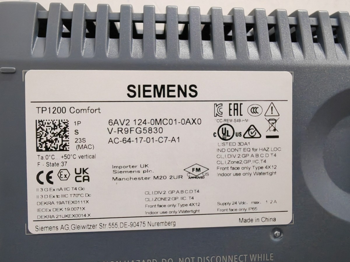 NEW Siemens 6AV2124-0MC01-0AX0 6AV2 124-0MC01-0AX0