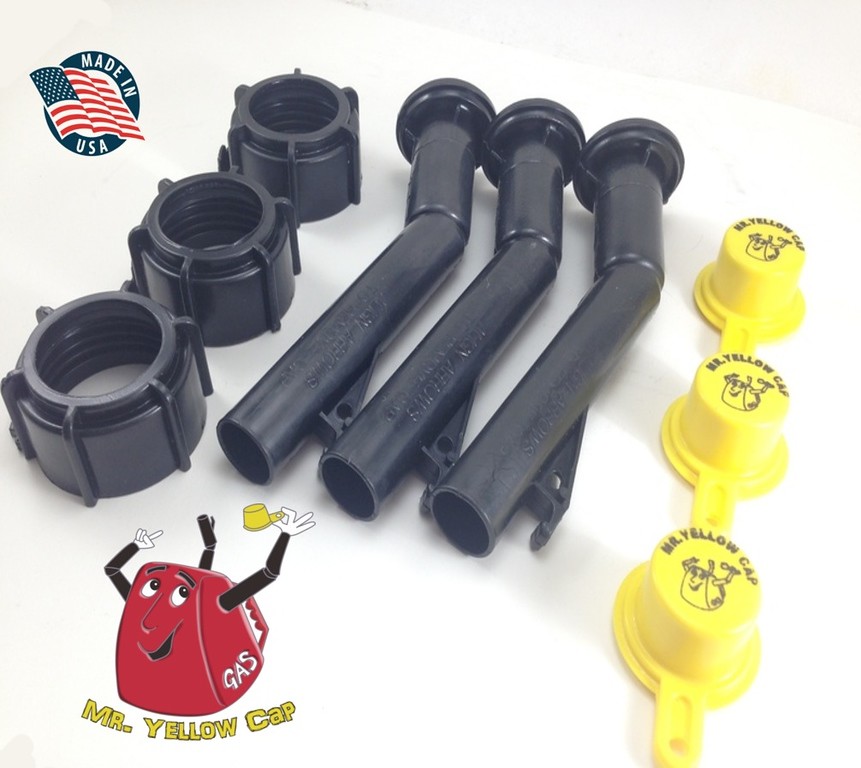 3 – Blitz Gas Can Nozzle Spouts Rings Caps Replacement Vintage 900092 900302 NEW
